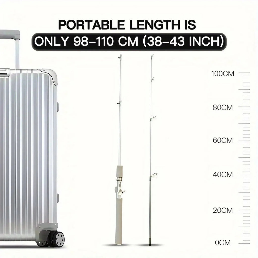 White Fiberglass Fishing Rod 180cm