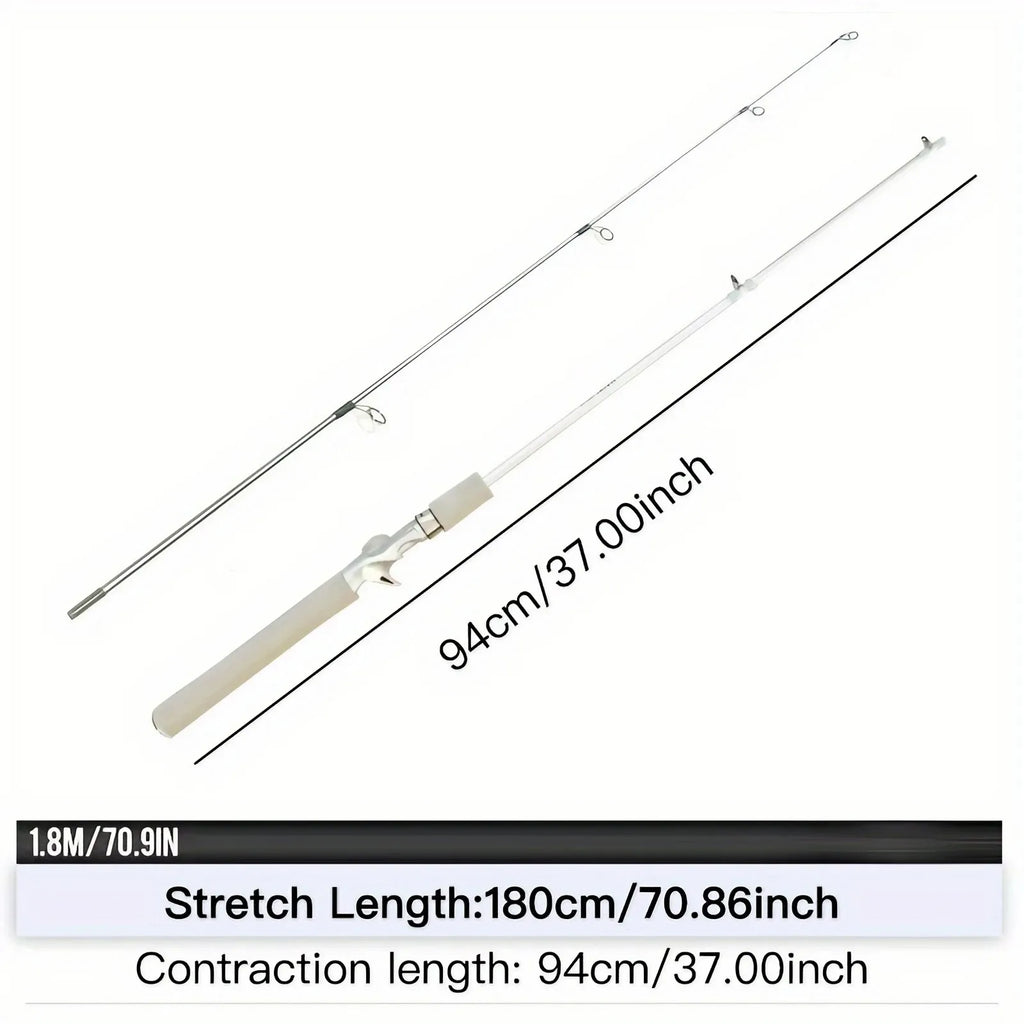 White Fiberglass Fishing Rod 180cm
