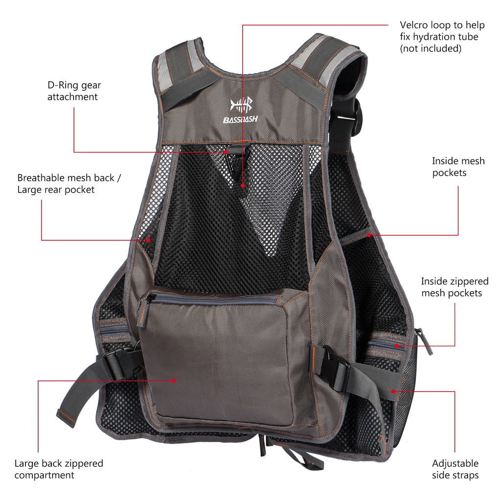 Bassdash Adjustable Fishing Vest