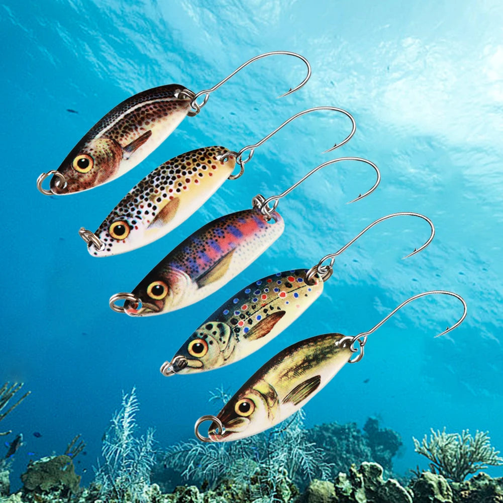 Spinning Spoon Lure Set – 5pcs