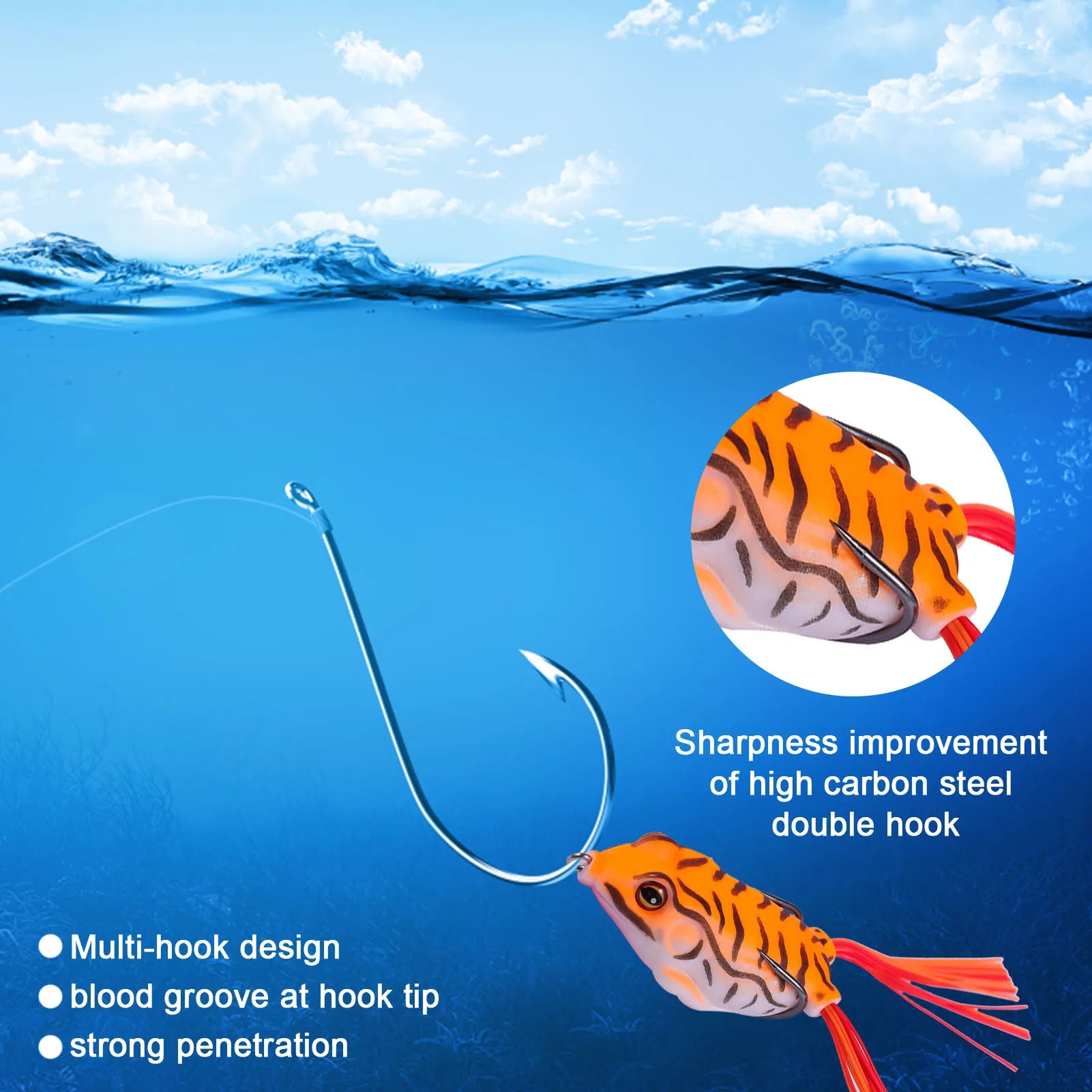 Frog Topwater Bass Fishing Lure