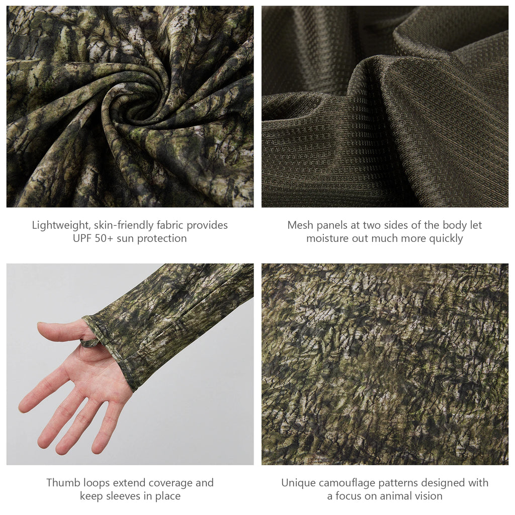 Bassdash UPF 50+ Camo Hoodie