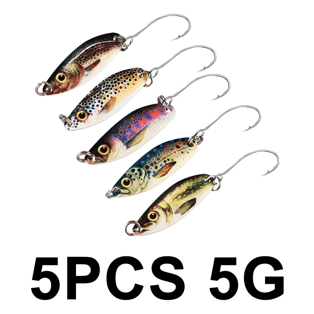 Spinning Spoon Lure Set – 5pcs