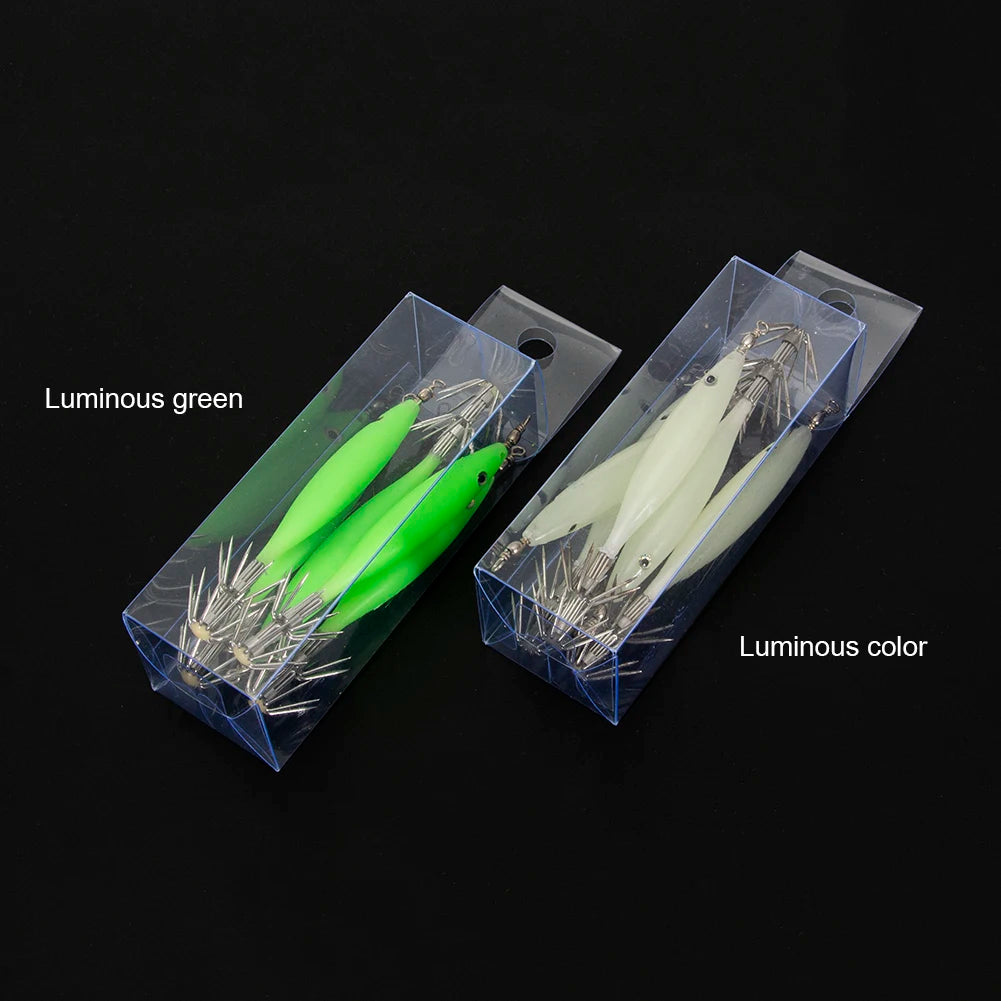 Luminous Squid Lamp Hook Lure Set – 5PCS