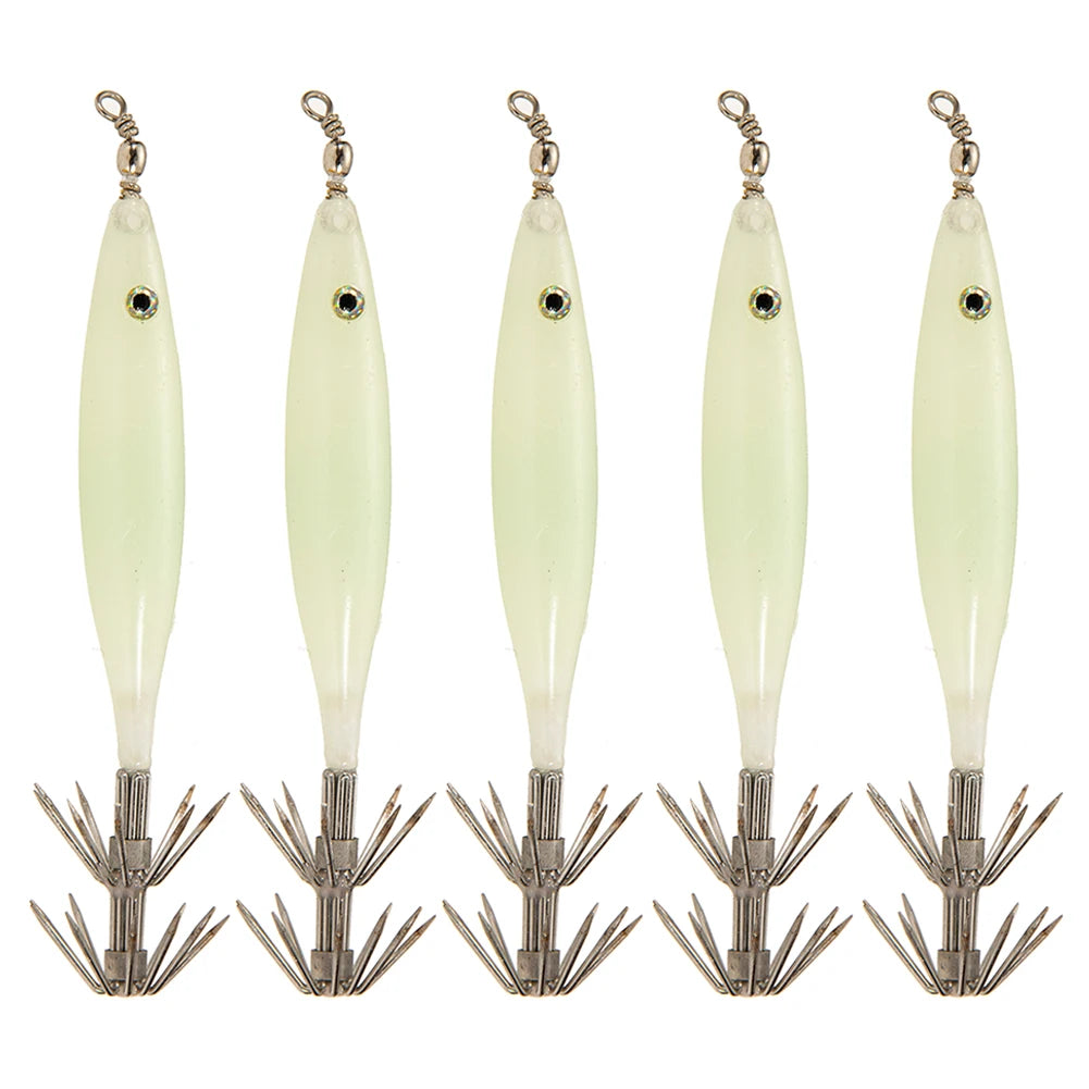 Luminous Squid Lamp Hook Lure Set – 5PCS