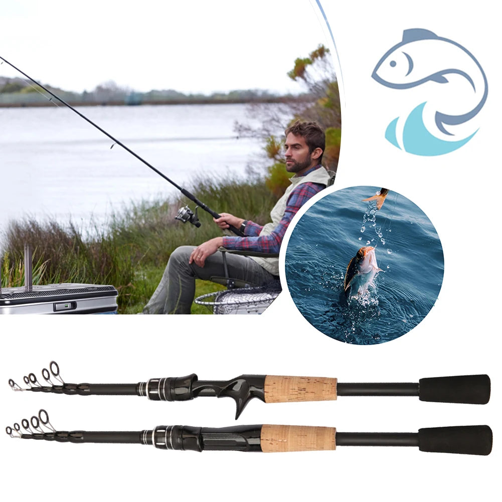 Baitcasting Telescopic Fishing Rod – 1.5–2.4M