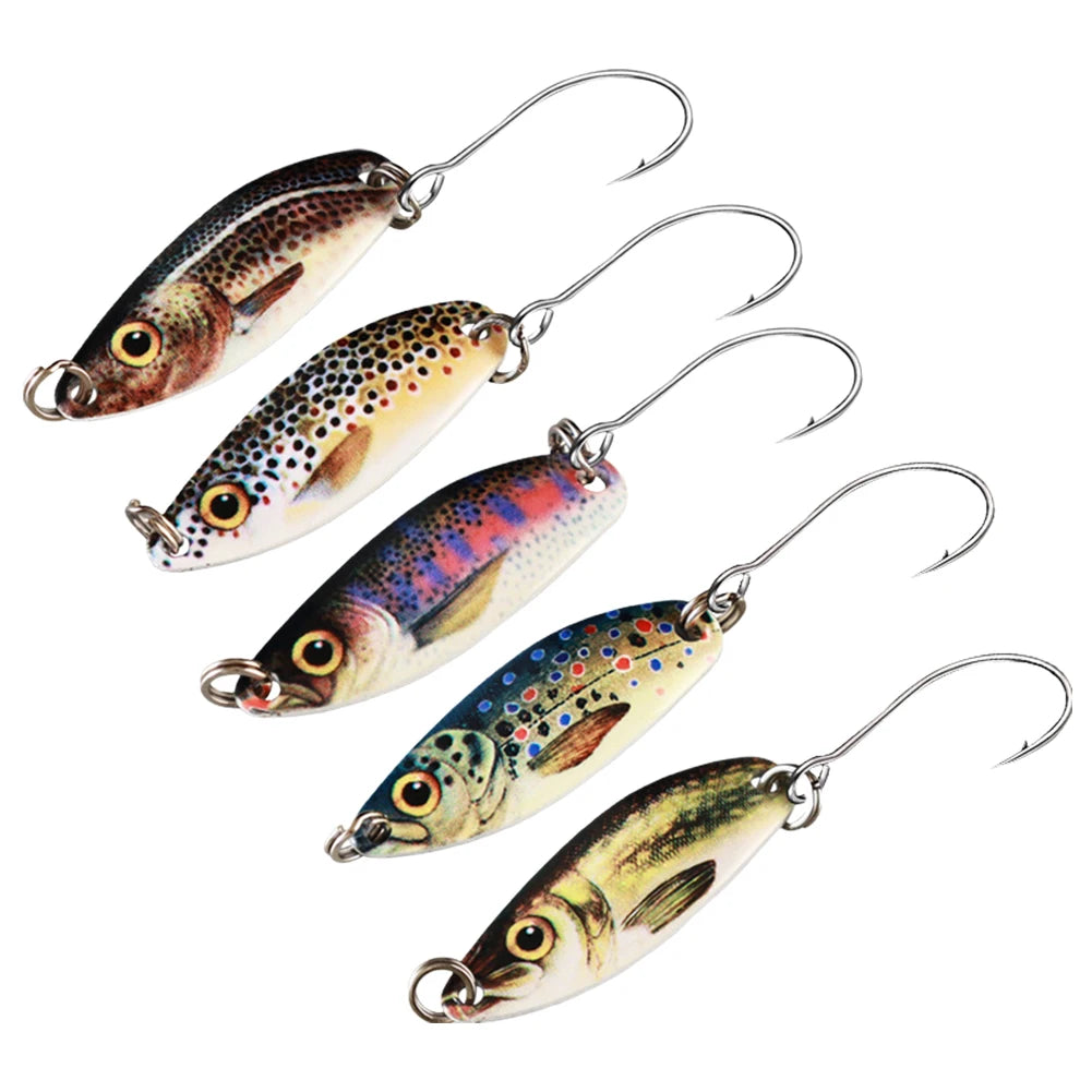 Spinning Spoon Lure Set – 5pcs
