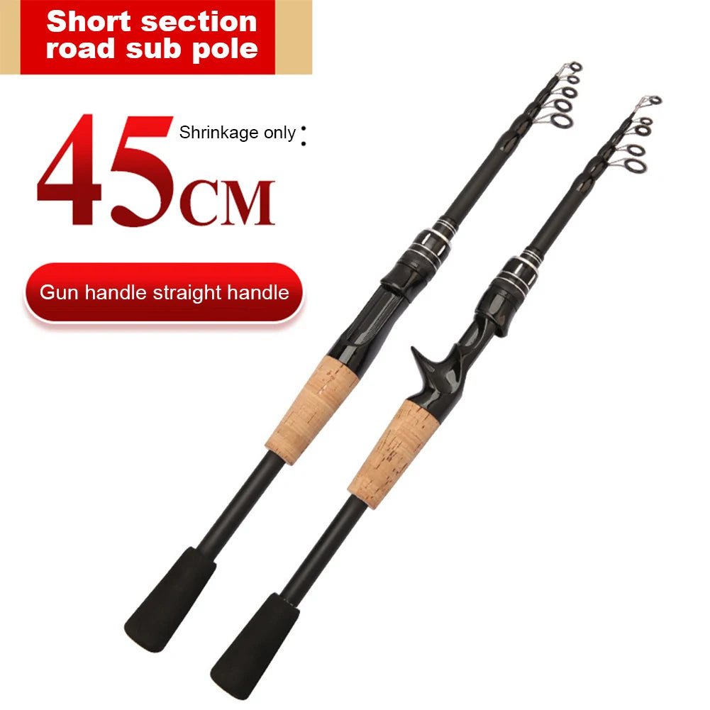 Baitcasting Telescopic Fishing Rod – 1.5–2.4M