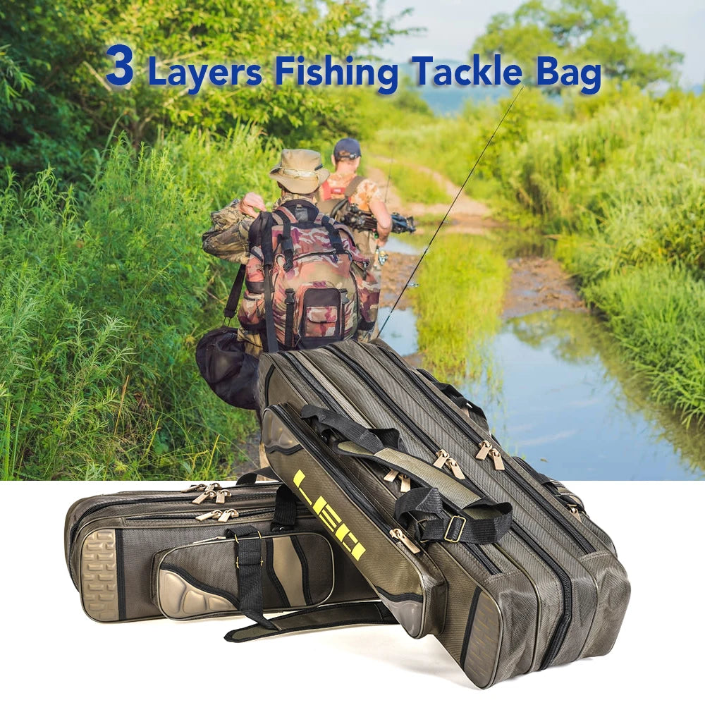 3-Layer Fishing Rod Bag